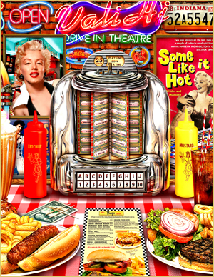 Classical Gas - painted in mixed media in 2024 by Michael Fishel