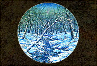 Snow Forest - oil on canvas painted in 1978 by Michael Fishel