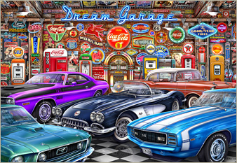 Dream Garage - painted in mixed media in 2017 by Michael Fishel