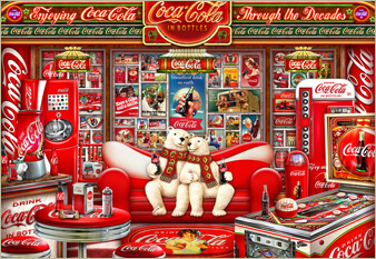 Coca-Cola Decades - painted in mixed media in 2018 by Michael Fishel
