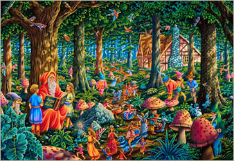 Fairy Tales - oil on canvas painted in 1978 by Michael Fishel