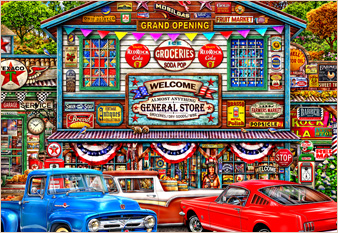 General Store - painted in mixed media in 2026 by Michael Fishel