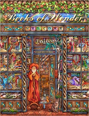 Books of Wonder - painted in mixed media in 2019 by Michael Fishel