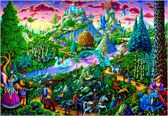 Fantastic Journey - oil on canvas painted in 1978 by Michael Fishel