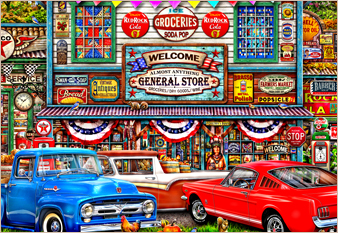 Almost Anything General Store-painted in mixed media in 2026 by Michael Fishel