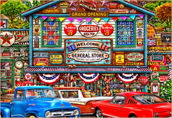 General Store - painted in mixed media in 2026 by Michael Fishel
