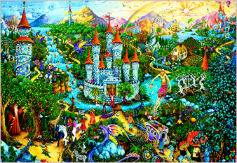 Magic Kingdom - oil on canvas painted in 1975 by Michael Fishel