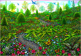 Spring Magic - oil on canvas painted in 1978 by Michael Fishel