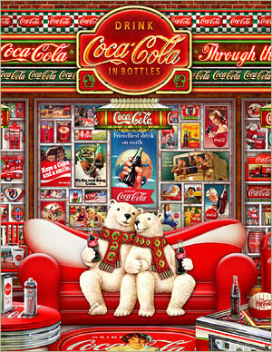 Coca Cola Decades - painted in mixed media in 2019 by Michael Fishel