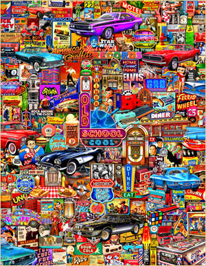 Old School Cool - painted in mixed media in 2023 by Michael Fishel