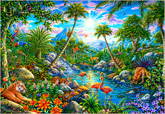 Discovery Island - oil on canvas painted by Michael Fishel in 1979