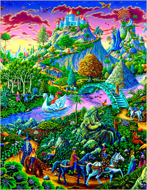 Fantastic Journey - oil on canvas painted by Michael Fishel in 1979