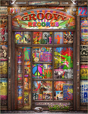 Groovy Records painted by Michael Fishel