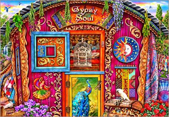 Gypsy Soul - painted in mixed media in 2023 by Michael Fishel