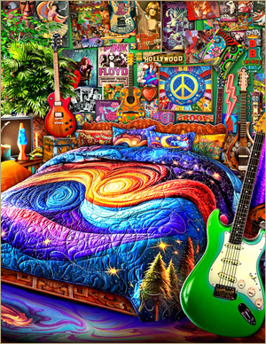 Musician's Dream- painted in mixed media in 2025 by Michael Fishel