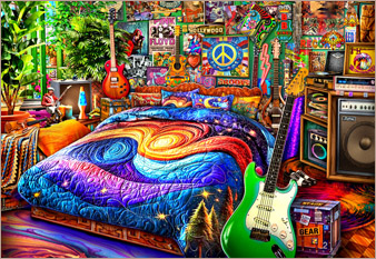 Musician's Dream- painted in mixed media in 2025 by Michael Fishel